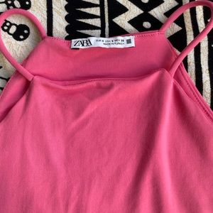 Zara Pink Halterneck Leotard Bodysuit Size S